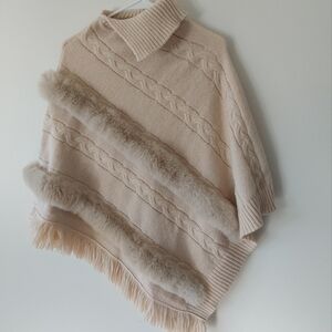 NWT Coco + Carmen Poncho Sweater (O/S)